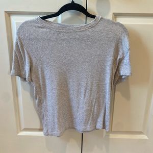 brandy melville gray waffle shirt